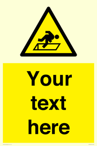 Custom Warning Hatch Sign